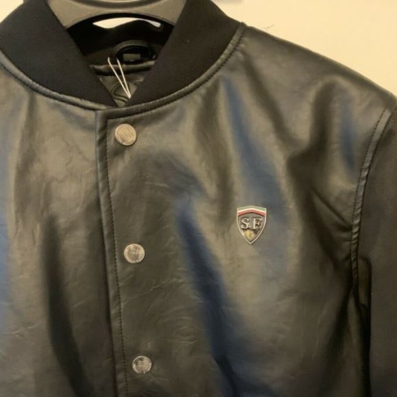 SF Men's Luxury Italian Leather Bomber Jacket - Picture 2 of 5
